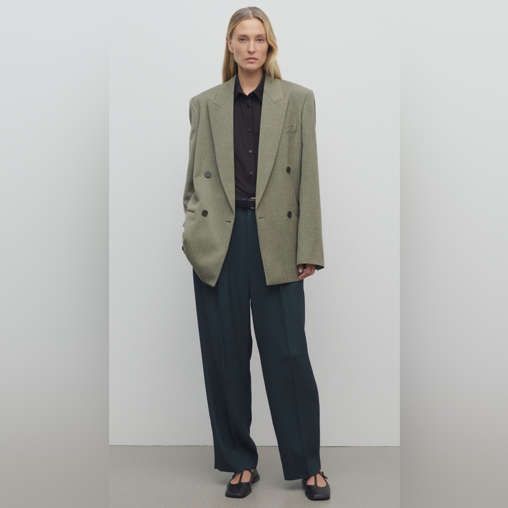 The Row Lilas Pant Dark Green (Sz 6), NWT